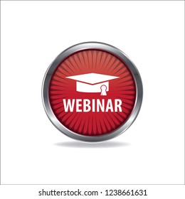 Webinar vector button, web design element