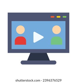 Webinar Vector Flat Icon For Personal And Commercial Use.
 