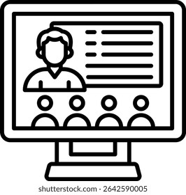 Webinar vector icon. Can be used for printing, mobile and web applications.