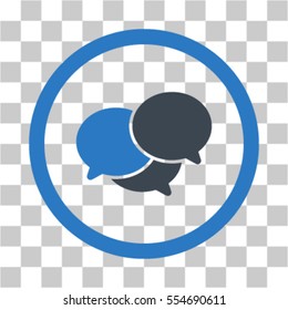 Webinar vector pictograph. Illustration style is flat iconic bicolor smooth blue symbol on a transparent background.