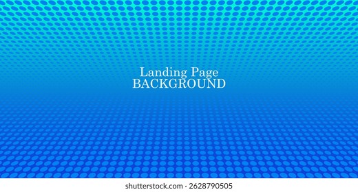 Modelo de vetor de seminário na Web. Meio-tom azul abstrato pontilhado fundo mínimo. Maquete do anúncio da conferência de negócios. Ilustração do vetor da página de aterrissagem