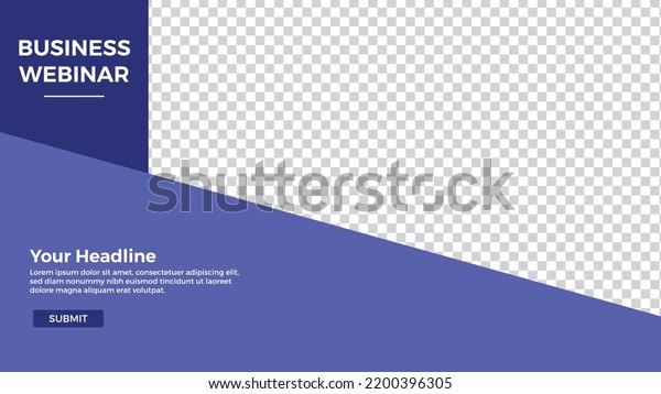 Webinar Vector Template Abstract Blue Halftone Stock Vector (Royalty ...