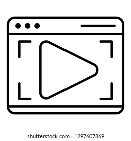 Webinar web page icon. Outline webinar web page vector icon for web design isolated on white background