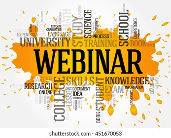 WEBINAR word cloud collage, education concept background