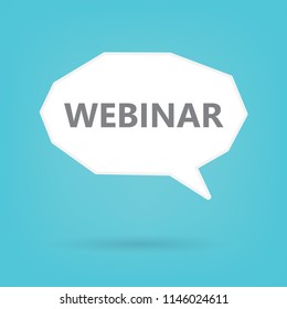 webinar word on speech bubble- vector illustration