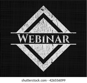 Seminario web escrito con textura de pizarra