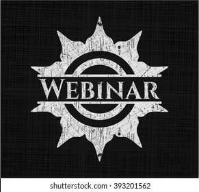 Webinar written on a chalkboard