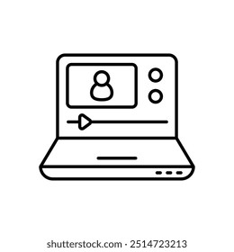 Webinars icon isolated on a white background. Vector illustration.