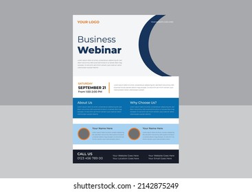 Los webinars invitan a plantilla. Banner promoción de seminarios web en vivo para el volante, Business Steps Conference en vivo volante de invitación a seminarios web, Webinars invite plantilla.