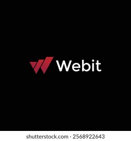 Webit modern typography logo design. W abstract shape icon vector illustration.