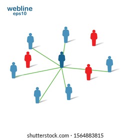 Webline people illustration , business icon