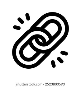 Weblink-Symbol. Vektorliniensymbol für Ihre Website, Ihr Handy, Ihre Präsentation und Ihr Logo-Design.