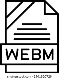 WebM Vector Vector Icon Design Symbol