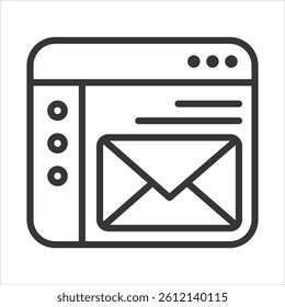 Webmail Icon Vector Illustration Outline
