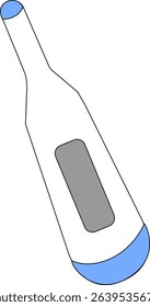 WebModern Flat Vector Illustration of Digital Thermometer for Medical and Health Monitoring – Hospital and Home Use Device	
