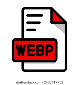 WEBP File Format Icon. Web File Format Icons. Type File Format Vector.