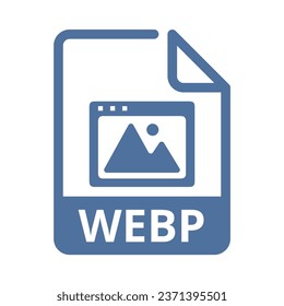 WEBP File Icon. Vector File Format. Web File Extension Modern Flat Design