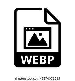 WEBP File Icon. Vector File Format. Web File Extension Modern Flat Design