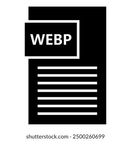 Webp file illustrated on background