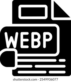 WEBP Glyph Icon Vector Design
