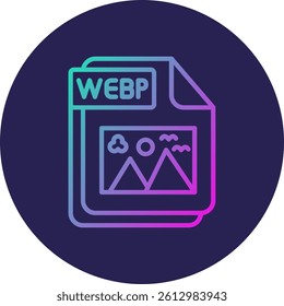 WEBP Line Circle Gradient Style