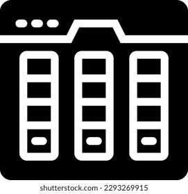 webpage blocks Vector illustration on a transparent background.Premium quality symbols.Glyphs vector icon for concept and graphic design.