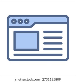 Webpage Blue Icon Style Collection