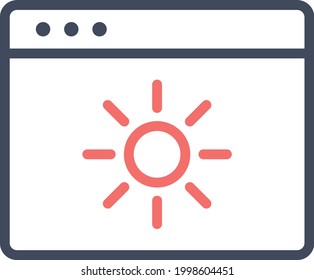 Página web, brillo, mejora la imagen vectorial de icono. También se puede usar para páginas web. Idóneo para aplicaciones web, aplicaciones móviles y medios impresos.