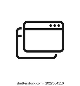 Webpage. Browser tab icon isolated on white background. Vector illustration