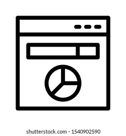 webpage browser vector thin line icon 