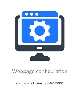 Webpage Configuration and settings icon concept