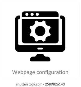 Webpage Configuration and settings icon concept