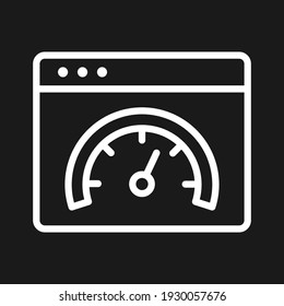 Webpage, dashboard, speed icon vector image. Can also be used for Webpages. Suitable for use on web apps, mobile apps and print media.