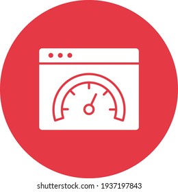 Webseite, Dashboard, Speed Icon Vektorbild. Kann auch für Webseiten verwendet werden. Geeignet für den Einsatz in Web-Apps, mobilen Apps und Printmedien.