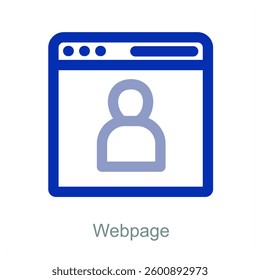 Webpage and design icon concept