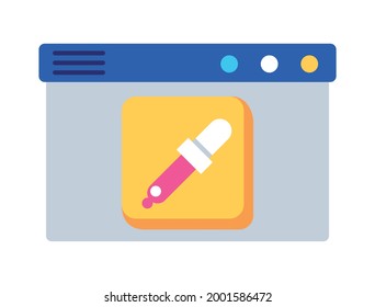 webpage design template with dropper