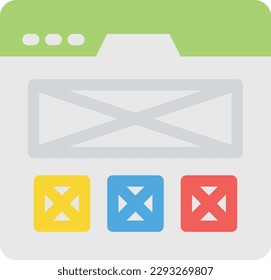 webpage design Vector illustration on a transparent background.Premium quality symbols. Line Color vector icon for concept and graphic design.