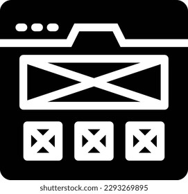 webpage design Vector illustration on a transparent background.Premium quality symbols.Glyphs vector icon for concept and graphic design.
