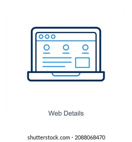 Webpage Or Webpage Details Icon Concept