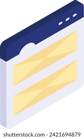 webpage drag and drop content blocks isometric concept, web page Structural layout vector flat design, Web design and Development symbol, user interface graphic sign, website engineering illustration