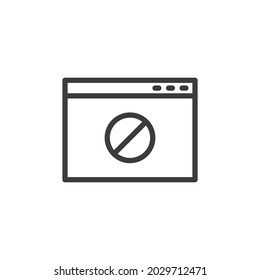 Webpage with error icon and white background