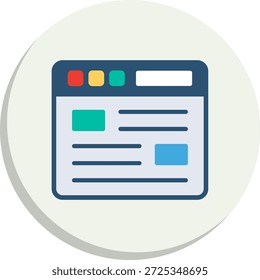 Webseiten-Symbol für flache Kreise