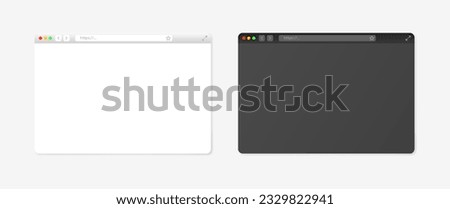 Webpage. Flat, color, web page layout, blank web page. Vector illustration.