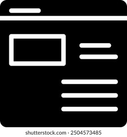 Webseite Glyphe Symbol Illustration Vektor