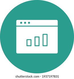 Página web, gráfico, imagen vectorial de icono de crecimiento. También se puede usar para páginas web. Idóneo para aplicaciones web, aplicaciones móviles y medios impresos.