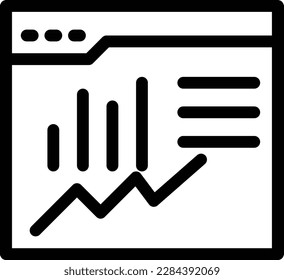 webpage graph Vector illustration on a transparent background.Premium quality symbols.Thin line vector icon for concept and graphic design.