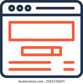 Webpage Icon Color Line Vector Illustration