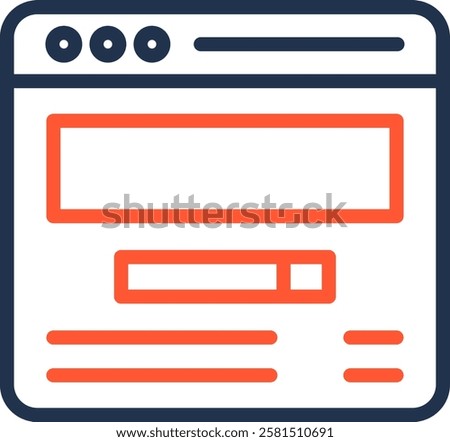 Webpage Icon Color Line Vector Illustration