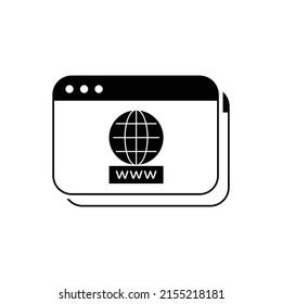 Diseño de icono de página web aislado en fondo blanco