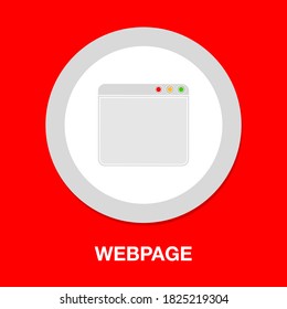 webpage icon. flat illustration of webpage vector icon for web